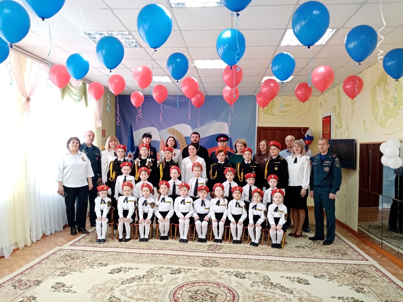 Посвящения в кадеты МЧС воспитанников Краснослободского детского сада «Сказка».